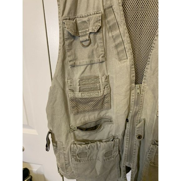 Rothco Outback Vest Sz L Travel Photo Photography Pockets Canvas Fishing Hunting - Picture 6 of 8